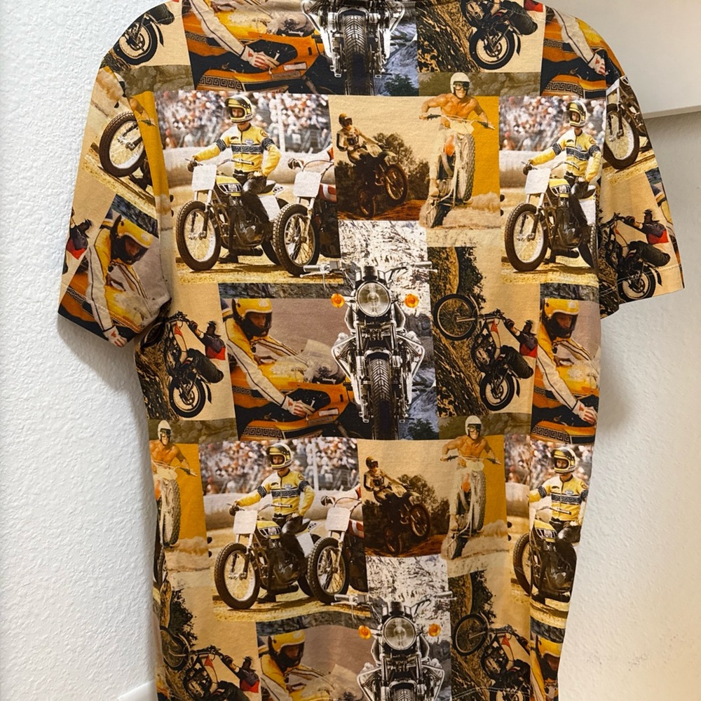 Motorcycle Print Men's Shirt